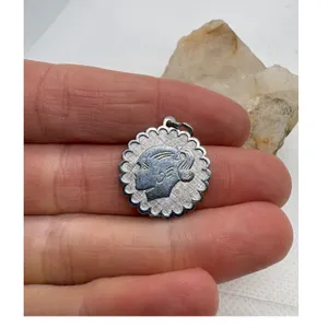 Vintage Beau Sterling Silver Girl Silhouette Charm Engraved Rae 5-14-84 2.43g thumbnail 3