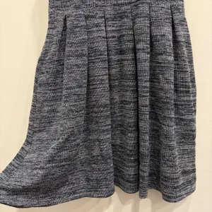 Ganni Pinnacle Dress Black Gray Space Dye Ruffle High Neck Pleated‎ Mini Twee S thumbnail 6