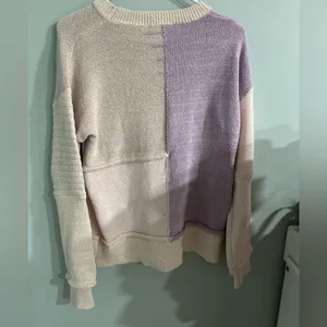 Mystree Lilac/Cream/Blush Color Block Sweater NWT Small thumbnail 5