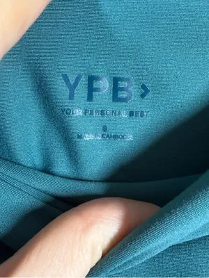 Abercrombie & Fitch YPB Teal Blue High Rise‎ Bike Shorts thumbnail 3