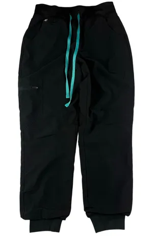 FIGS Zamora FreeX Lined Jogger Scrub Pants - Black, Small, Excellent! thumbnail 1