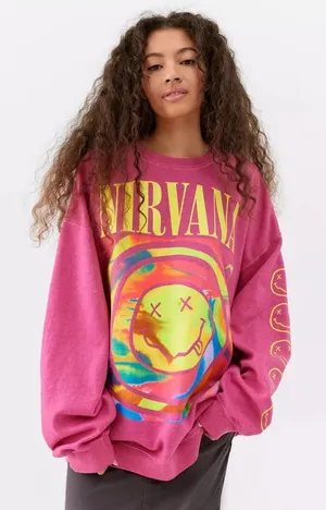 Urban Outfitters X Nirvana | Overdyed Crew Neck Sweatshirt, S/M thumbnail 1