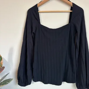 Free People Black Square Tie Neck Blouse thumbnail 11