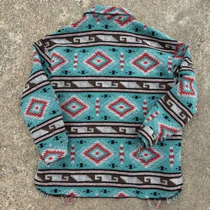 Sweet Generis Tribal Aztec Pattern Button down Jacket Blue thumbnail 6
