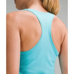 Lululemon Size 4 Swiftly Tech Racerback Tank Top Heathered Peacock Blue Seamless thumbnail 2