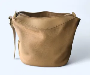 Vintage Carlino crossbody bucker hobo sling shoulder tote hand bag purse beige thumbnail 4