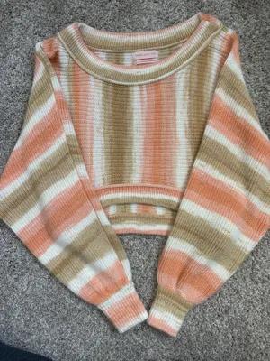 Urban Outfitters Striped Sweater Cropped thumbnail 1