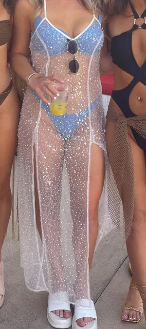 Lulus Sparkly Embellished Swim Cover Up thumbnail 1