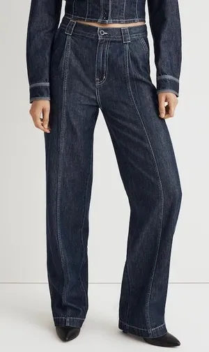 Madewell Perfect Vintage Wide Leg‎ Jean Seam Edition Blue Trouser 27 High Rise thumbnail 1