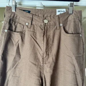 SONG4U Terracotta Brown Boyfriend Style Trousers Pants Size 5/27 thumbnail 3