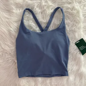 Halara Crisscross Backless Built In Bra Tank Top Serenity Size XS thumbnail 2