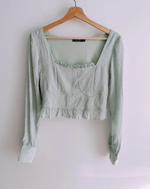 Lace Bustier Crop Top thumbnail 1