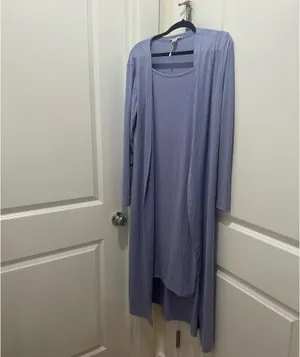 Capella Ribbed Maxi Maternity Dress & Duster Set thumbnail 2