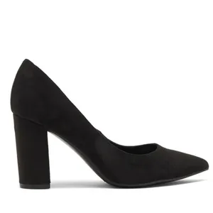 Marc Fisher Georgy Pointed Block Heel Pump, Black Suede, Size 8.5, NWT thumbnail 3