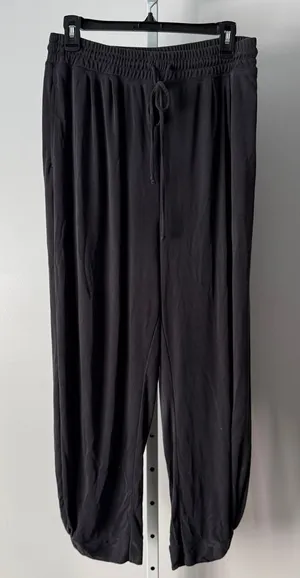 Anthro Saturday Sunday‎ S Black Ribbed Knit Harem Jogger Pants Lounge Streetwear thumbnail 1
