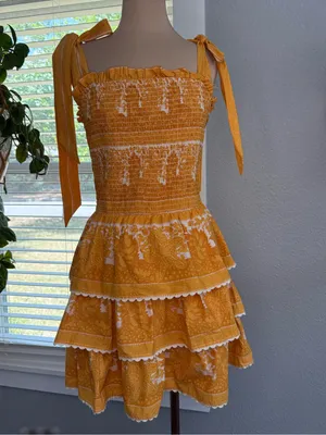 NWT Cleobella Eliana Mini Dress Size Medium Organic Cotton thumbnail 2