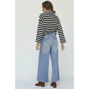 Anthropologie Pilcro High Rise Pleated‎ Wide Leg Trouser Jean Size 32 thumbnail 2