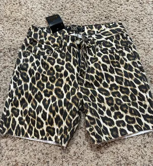 Lucky and Blessed leopard shorts thumbnail 1