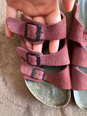 Betula by Birkenstock Women's Triple-Strap Suede Sandals in Wine thumbnail 14