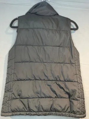 Women S Old Navy Black Puffer Vest Quilted Preppy Layering Fall Gameday Casual thumbnail 5
