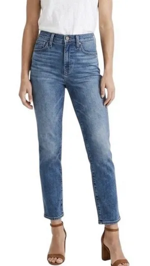 Madewell Stovepipe Jeans 23 Petites High Rise Ankle Medium Wash Denim Preppy thumbnail 1