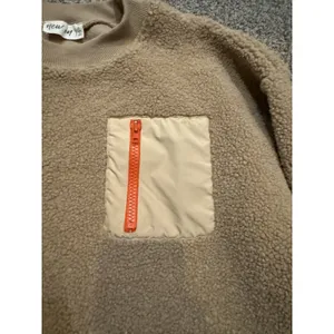 Like Niko Sherpa Crewneck Pullover‎ Brown Orange Women Size S New In thumbnail 3