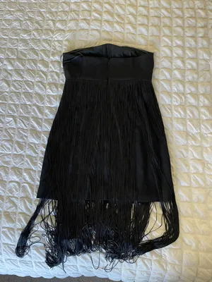 Rikki Black Fringe Flapper Dress thumbnail 11