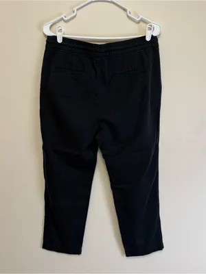 Gap Black Easy Pants Cotton Blend Drawstring Waist Medium thumbnail 9