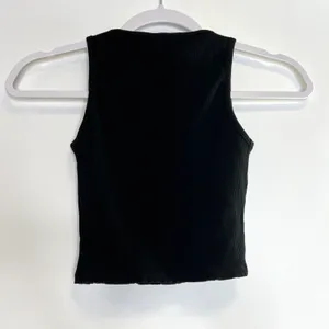 Naked Wardrobe Crop Ribbed Tank Top Small Black thumbnail 4