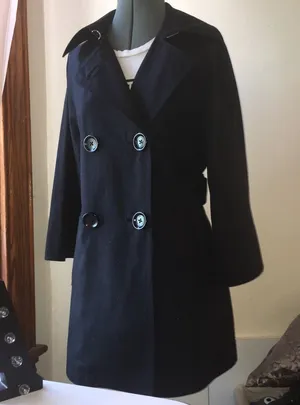 Michael Kors navy trench pea coat thumbnail 1