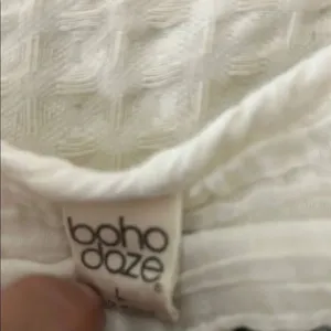 Boho Daze Cream Sundress with Spaghetti Straps and embroidered details thumbnail 2