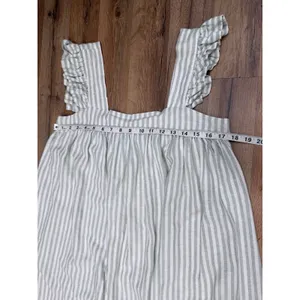 A New Day Linen Blend Striped Ruffle Sleeve Midi Dress‎ Size L thumbnail 8
