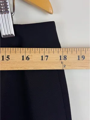 Lafayette 148 New York Black Virgin Wool Stretch Straight Leg Pants Size 14 thumbnail 11