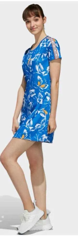 adidas x Farm Rio Butterfly Tee Dress Size Medium thumbnail 1