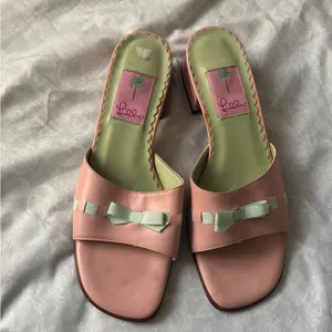 Lilly Pulitzer Peach and Mint Mules thumbnail 2