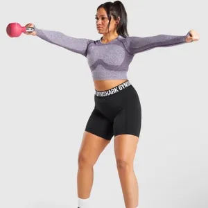 Gymshark | Purple Ultra‎ Flex Sports Long Sleeve Workout Crop Top, S thumbnail 3