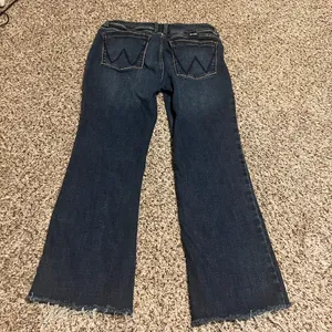 Wrangler Boot Cut Jeans Frayed Hem Dark Wash Denim Junior Size 11/12x32‎ thumbnail 7