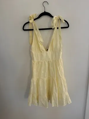 Princess Polly Galvis Mini Dress Lemon - US 6 / Lemon thumbnail 2