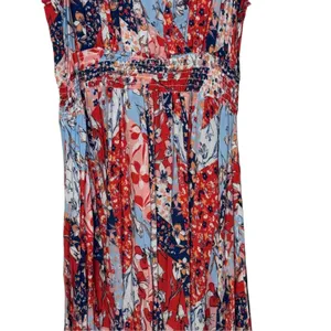 Japna Womens Dress Midi Floral Boho Smocked Sleeveless V-Neck Summer Beach XL thumbnail 3