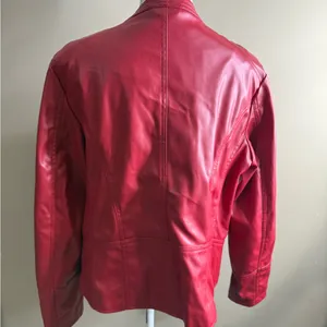 NWT C & A Red Leather Zip thumbnail 11