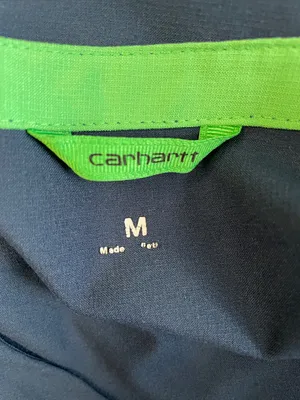 Carhartt Scrub Navy Top with Bright Green Trim thumbnail 5