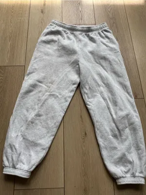 Aritzia TNA Sweatfleece Cozy Fleece Mega Fit Heather Grey Sweatpants Size Medium thumbnail 9