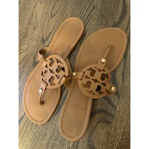 Tory Burch Miller Sandals Sz 11 brown Leather thumbnail 7