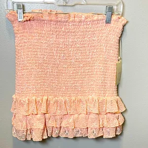 Tularosa‎ Women's NEW Solange Lace Skirt Blush Size Medium thumbnail 2