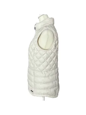 ZeroXposur Elena Quilted Vest with Pockets Full Zip White Size Small thumbnail 4