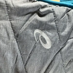 1616 | ASICS Reversible Quilted‎ Fleece Running Vest Gorpcore Teal Gray Womens S thumbnail 7