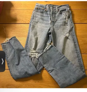 Levi’s wedgie straight leg rawhem button fly ankle jeans 25 thumbnail 3