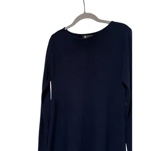JK Long Sleeve Navy Ribbed Sweater Dress S/XS thumbnail 3