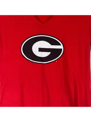 Fanatics Georgia Bulldogs Red V-Neck Graphic T-Shirt Women’s Small NCAA thumbnail 2