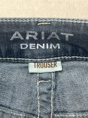 Ariat Women’s Medium Wash Stretch Wide Leg Denim Trouser Jeans Pants⁠ Size 32R thumbnail 12